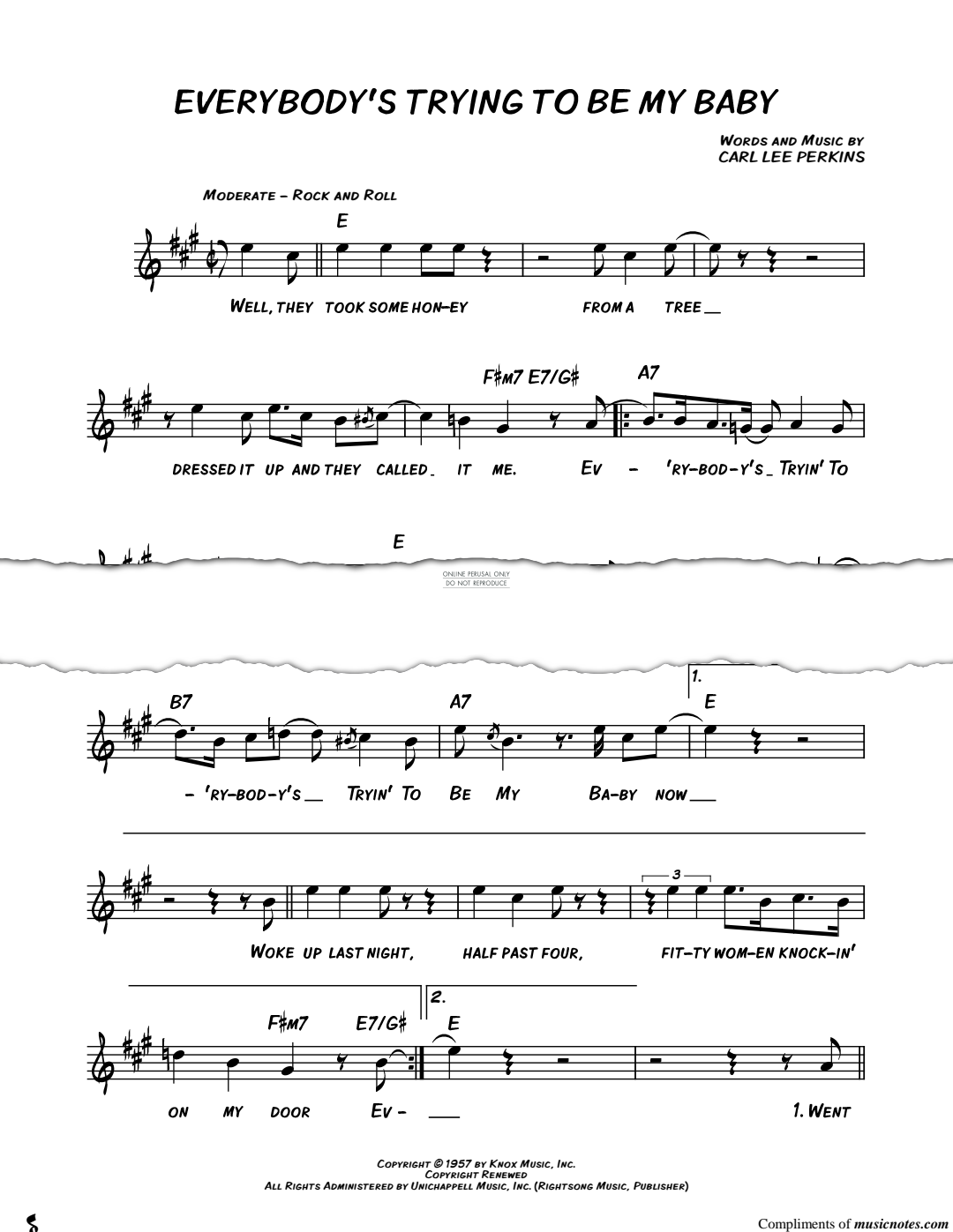 Produktgalerie: Seite 1 von 1 Everybody's Trying To Be My Baby, Carl Lee Perkins, Gesang, Gitarre