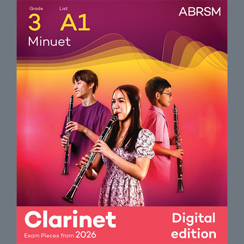 Product picture to: Minuet (Grade 3, list A1, from the ABRSM Clarinet Syllabus from 2026)