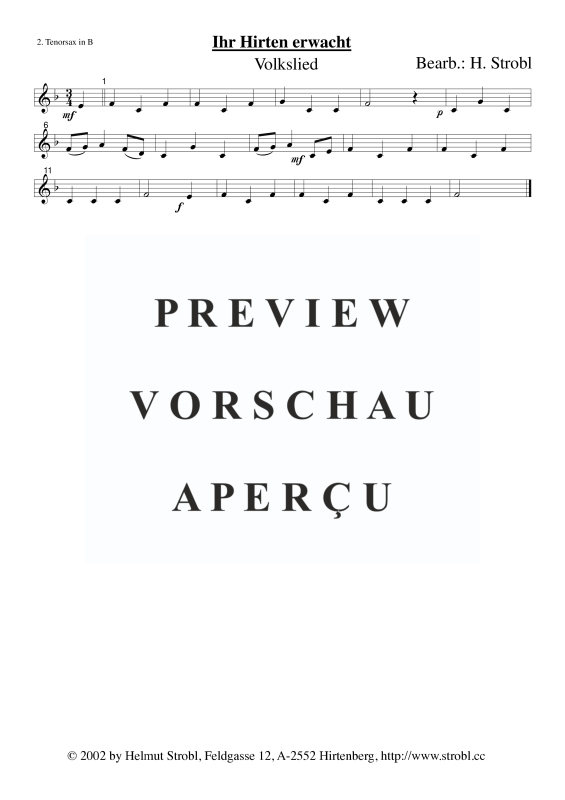 gallery: Ihr Hirten erwacht, , Saxophonquintett AATTB