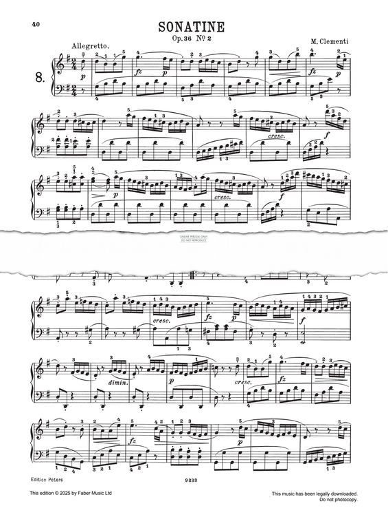 Produktgalerie: Seite 1 von 1 Sonatina in G major op.36.2, Muzio Clementi, Klavier