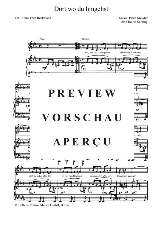 Produktgalerie: Seite 4 von 4 Dort wo du hingehst, Palast Orchester (Max Raabe), Das, Klavier und Gesang