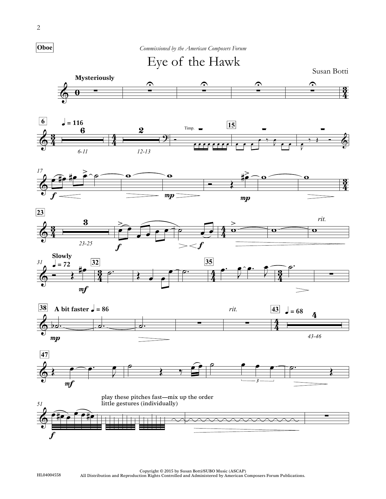 Product picture to: Eye of the Hawk - Oboe