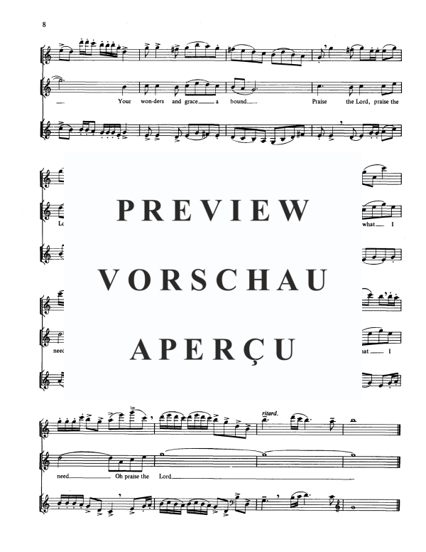 Product gallery: Page 9 of 11 Hear My Prayer, Oh Lord, , Trio Flute, Soprano and Horn