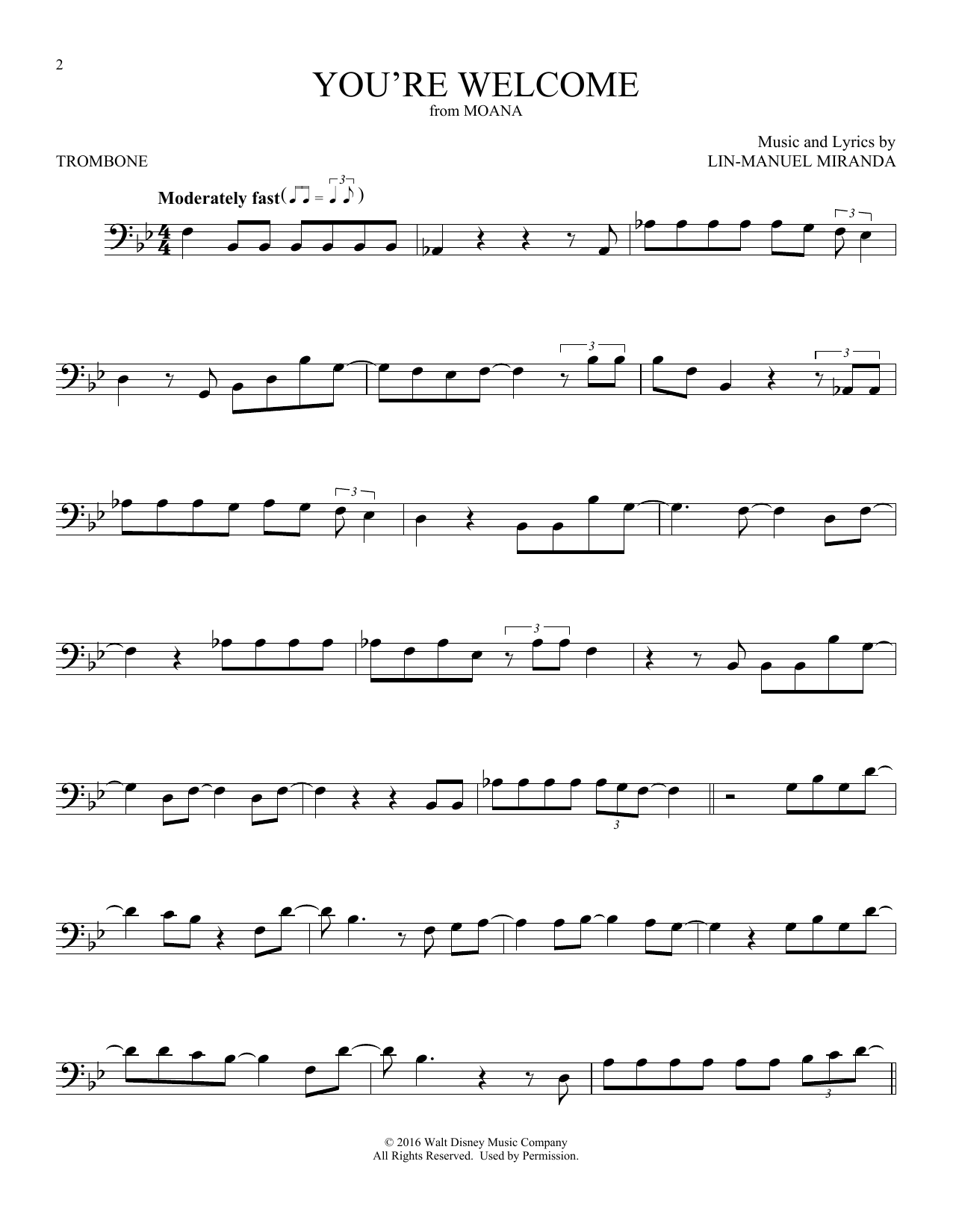 Product gallery: Page 1 of 1 You're Welcome (from Moana), Lin-Manuel Miranda