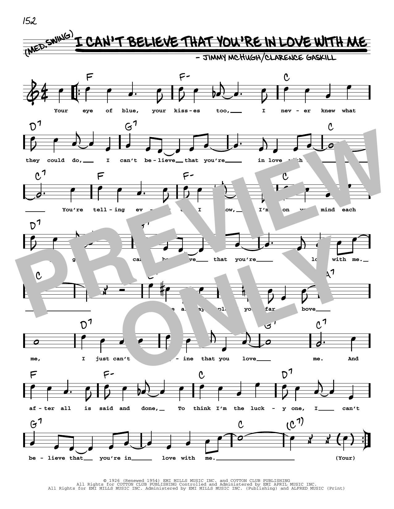 Product picture to: I Can't Believe That You're In Love With Me (arr. Robert Rawlins)