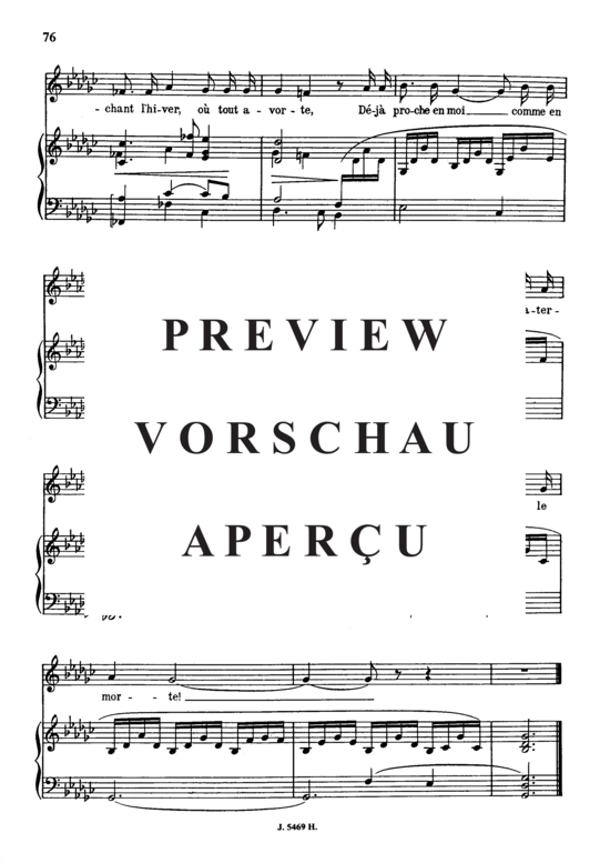 Product gallery: Page 6 of 6 Dans la forêt de septembre Op.85 No.1, , Medium Voice and Piano