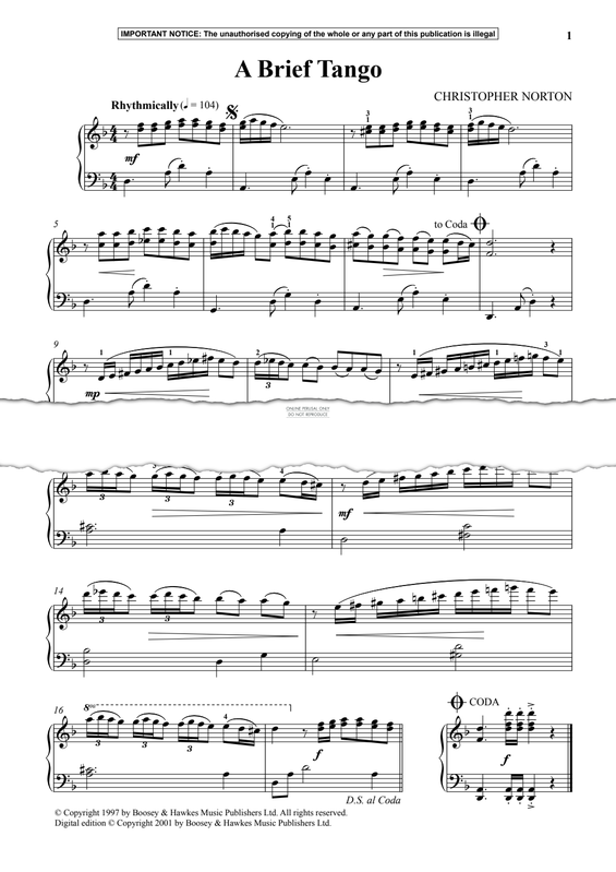 Produktgalerie: Seite 1 von 1 A Brief Tango, Christopher Norton, Klavier