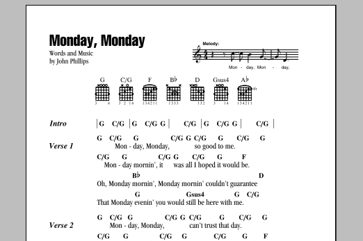 Produktgalerie: Seite 1 von 1 Monday, Monday, The Mamas & The Papas, Gitarre