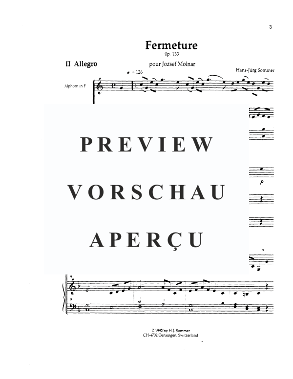Product gallery: Page 6 of 11 Fermeture, Op. 133, , Horn In F and Piano