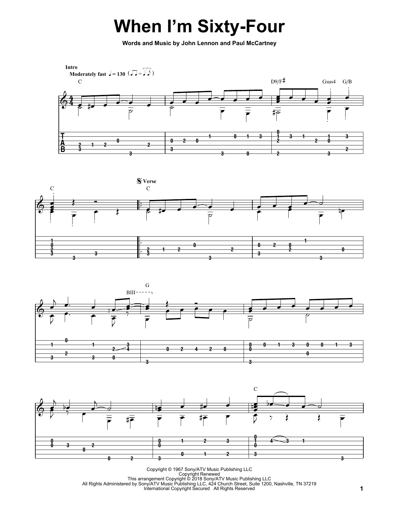 Produktgalerie: Seite 1 von 1 When I'm Sixty-Four, The Beatles, Gitarre