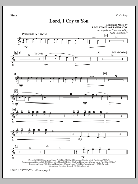Produktgalerie: Seite 1 von 1 Lord, I Cry To You - Flute, Keith Christopher, Chor
