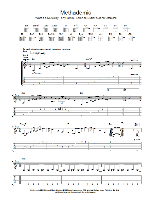 Produktgalerie: Seite 1 von 1 Methademic, Black Sabbath, Gitarre