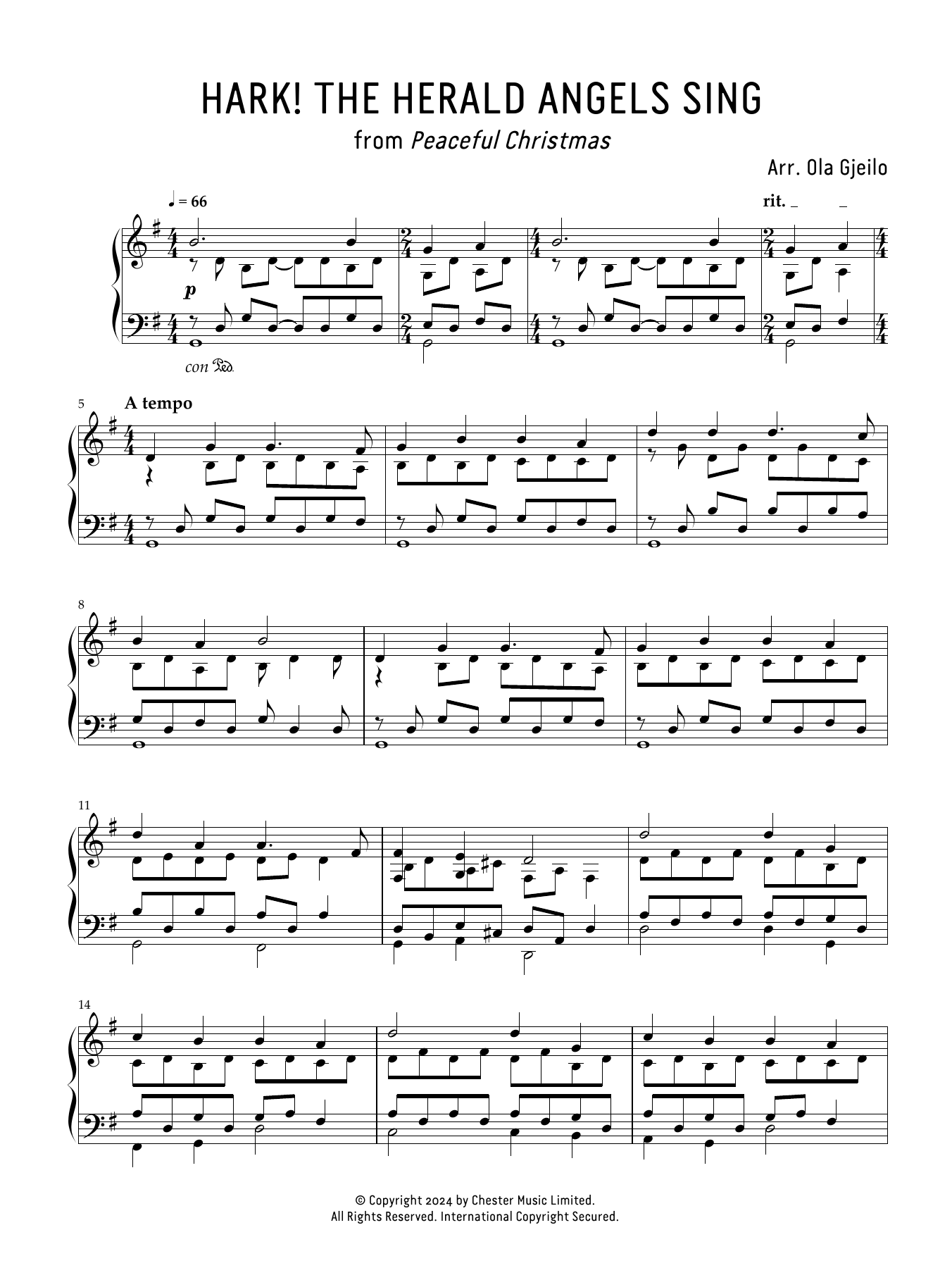 Produktgalerie: Seite 1 von 1 Hark! The Herald Angels Sing, Ola Gjeilo, Klavier