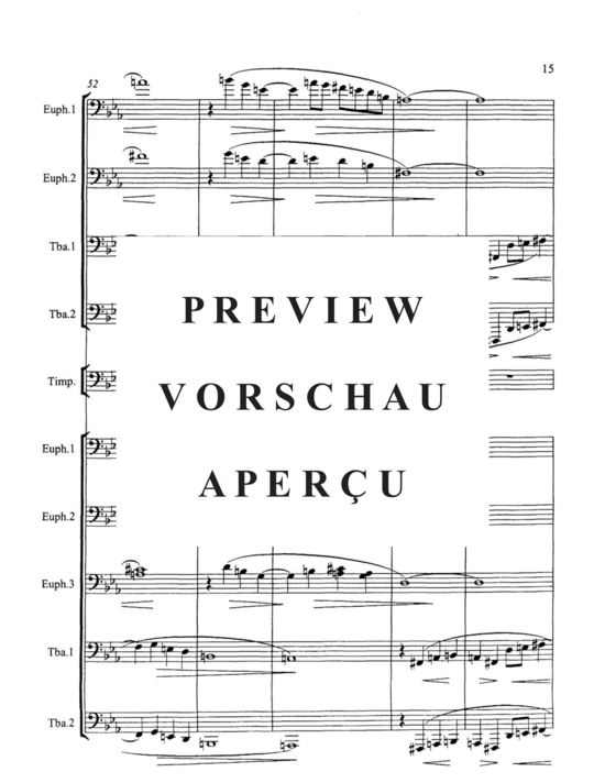 Produktgalerie: Seite 17 von 21 Fanfare and Song , , (Tuba Ensemble für SoloTuba Quartett EETT, Pauken + Tuba Quintett)