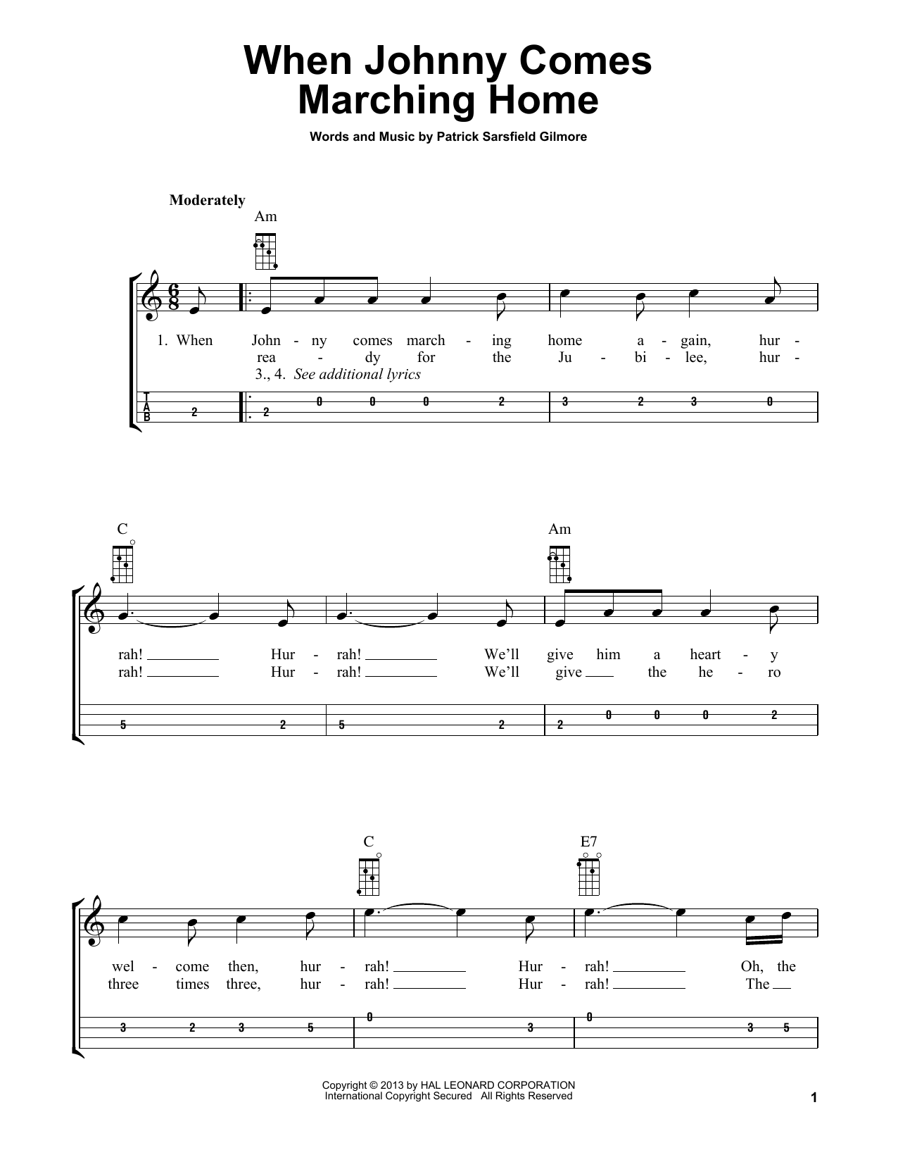 Produktbild zu: When Johnny Comes Marching Home (arr. Bobby Westfall)