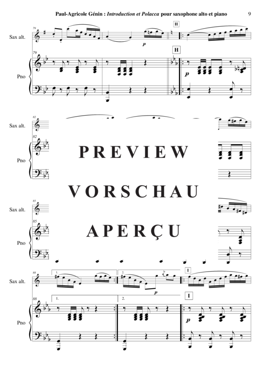 Product gallery: Page 10 of 19 Introduction et Polacca Opus 15, no. 2 , , (alto/baritone saxophone + piano)