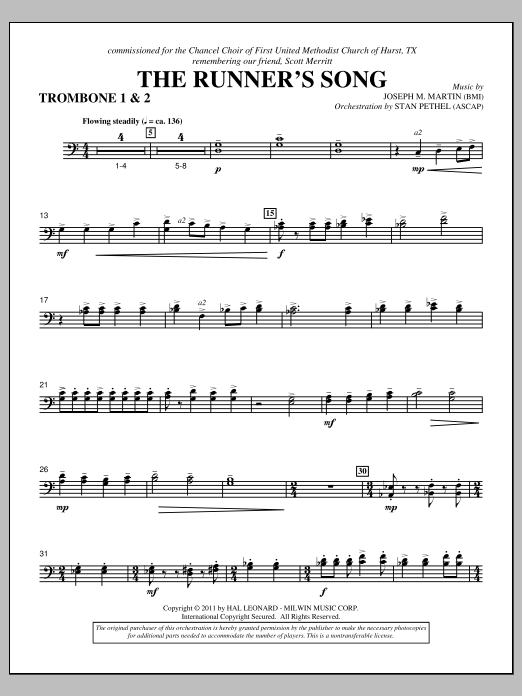 Produktbild zu: The Runner's Song - Trombone 1 & 2