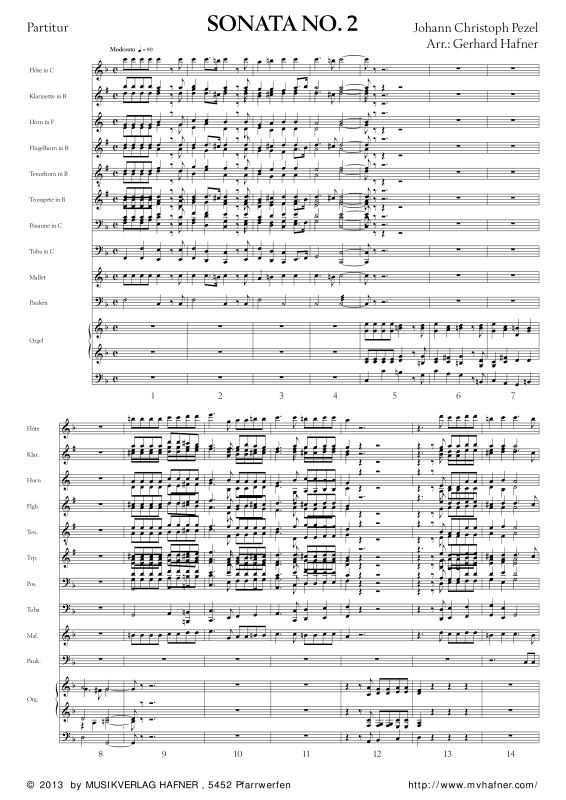 Product gallery: Page 1 of 11 SONATA NO. 2, , (large wind orchestra)