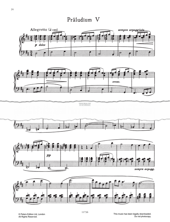 Product picture to: Prelude And Fugue No.5 (from 24 Preludes And Fugues Op. 87)
