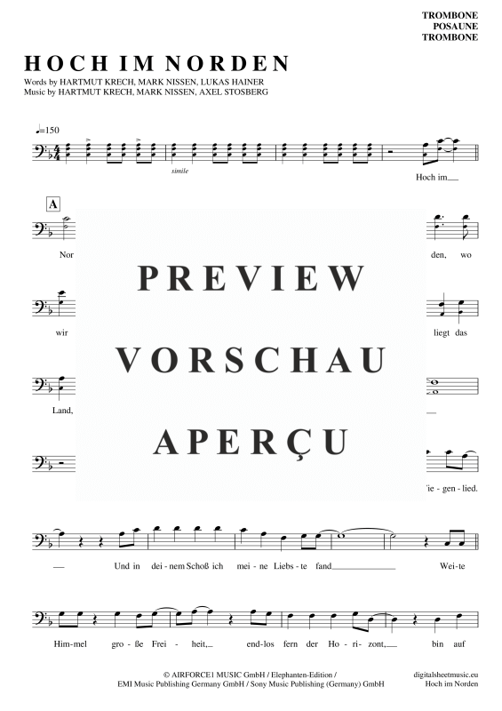 Product gallery: Page 2 of 4 Hoch Im Norden, Santiano, (Posaune / Bariton)