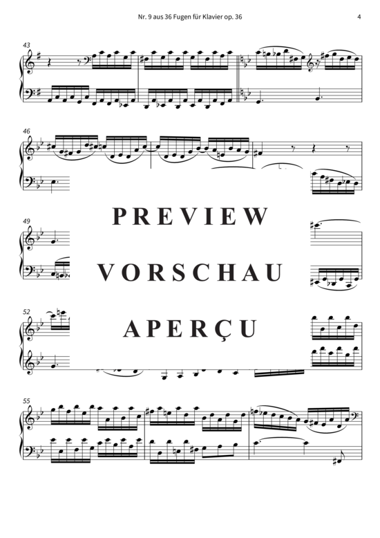 Produktgalerie: Seite 7 von 8 Nr. 9 aus 36 Fugen für Klavier op. 36 - Thème de Domenico Scarlatti , , Klavier Solo
