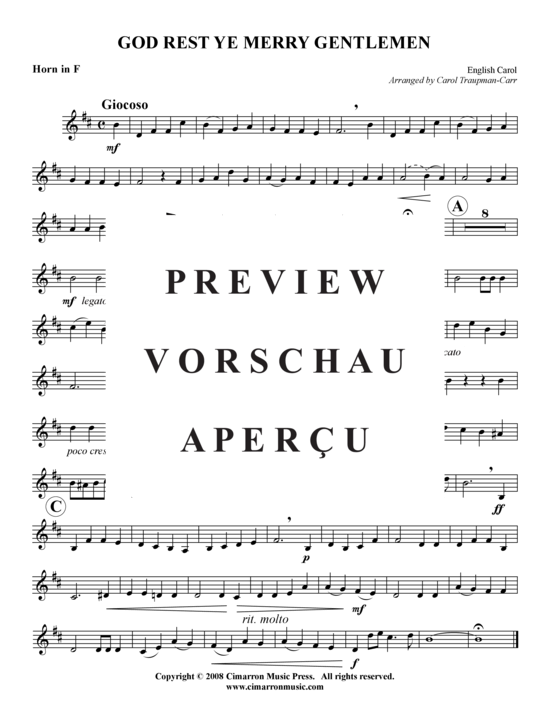 Produktgalerie: Seite 5 von 9 God Rest Ye Merry Gentlemen , , (Blechbläserquintett)