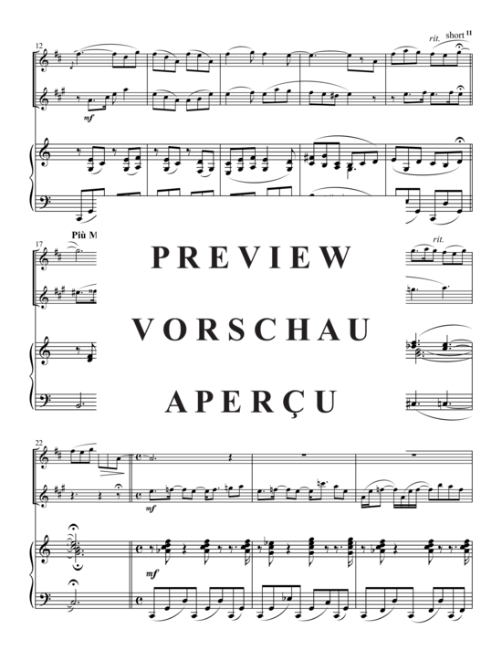 Product gallery: Page 12 of 21 Flights of Fancy , , (clarinet in Bb, bari saxophone + piano)