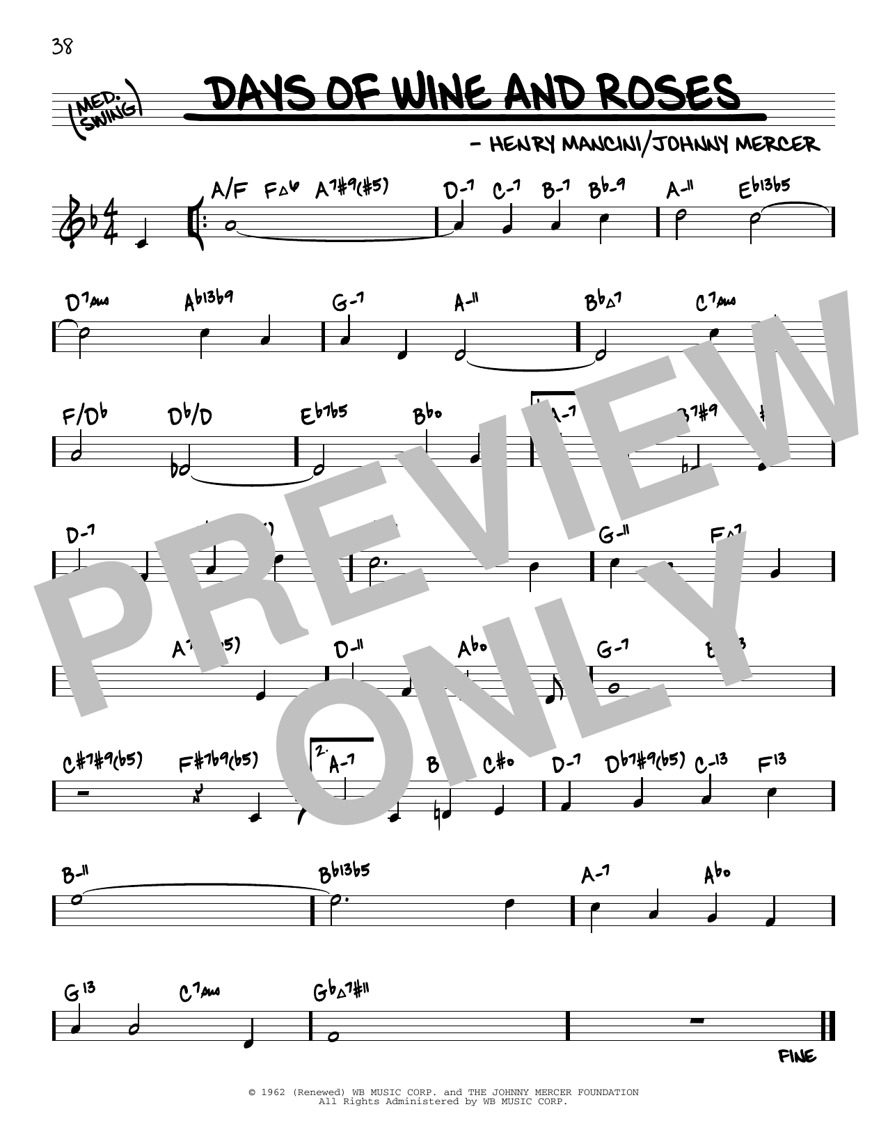 Product gallery: Page 1 of 1 Days Of Wine And Roses (arr. David Hazeltine), Henry Mancini