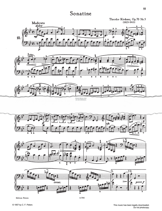 Produktgalerie: Seite 1 von 1 Sonatina B-major, Theodor Kirchner, Klavier