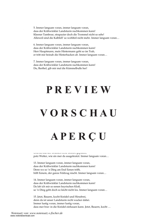 Product gallery: Page 3 of 3 Der Krähwinkler Landsturm , , Piano and Voice