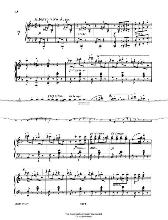 Produktbild zu: Allegro Vivo (Op. 105 No. 7)