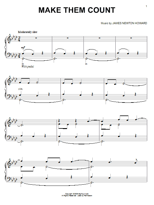 Product gallery: Page 1 of 1 Make Them Count, James Newton Howard