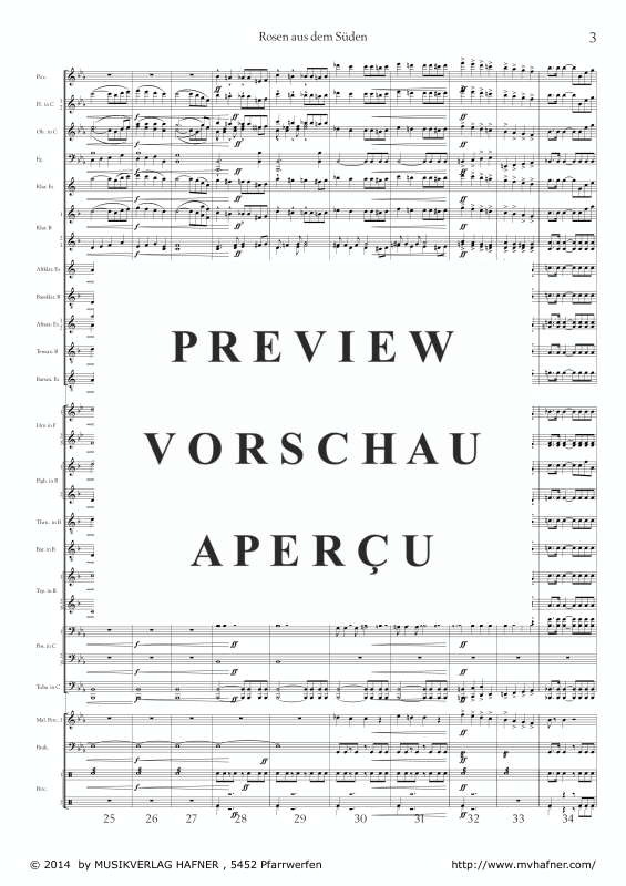 Product gallery: Page 8 of 11 Rosen aus dem Süden, , (large wind orchestra)