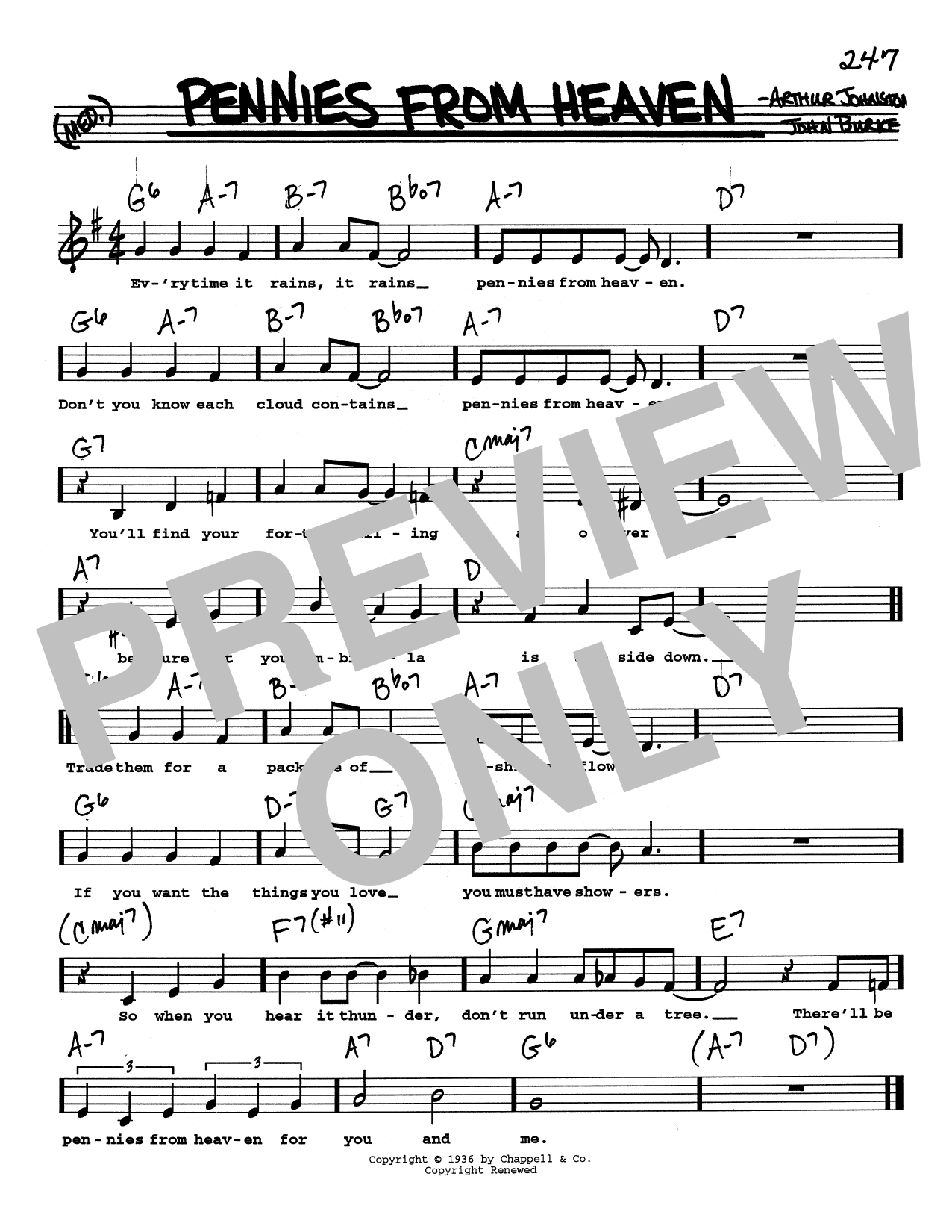 Produktbild zu: Pennies From Heaven (Low Voice)