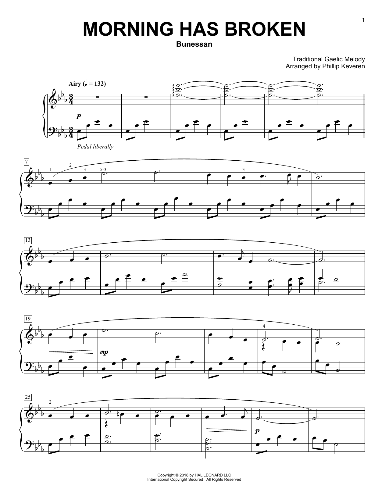Product picture to: Morning Has Broken (arr. Phillip Keveren)