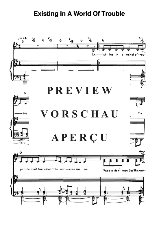 Product gallery: Page 4 of 6 Existing in a world of trouble , , Piano and Voice