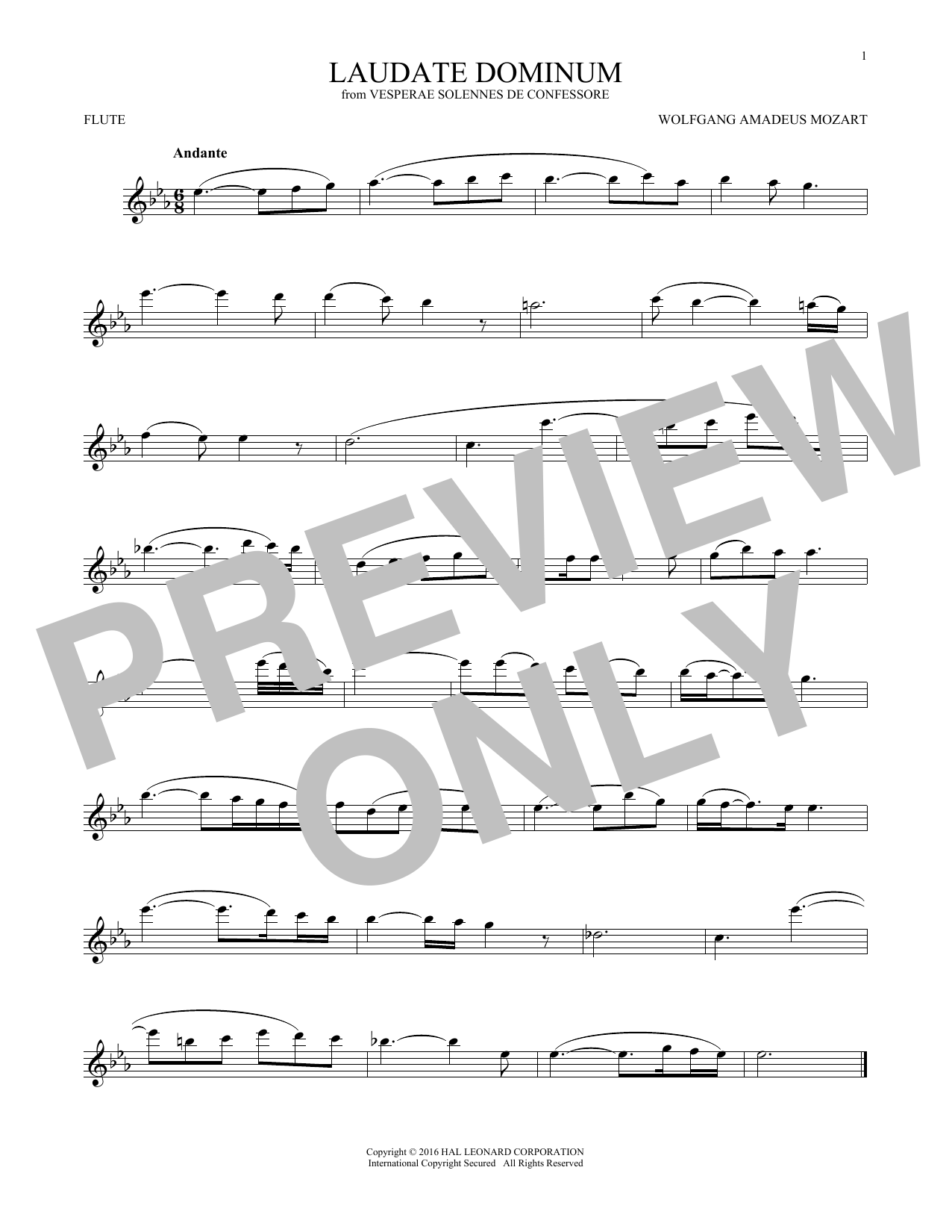 Product gallery: Page 1 of 1 Laudate Dominum, Wolfgang Amadeus Mozart