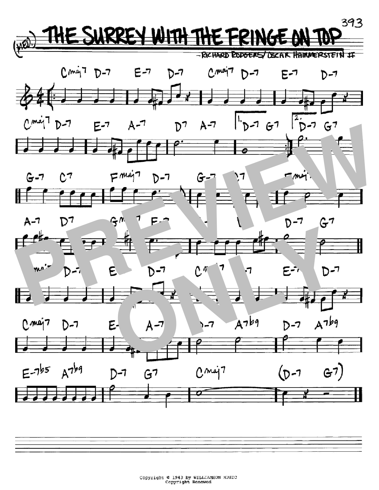Product gallery: Page 1 of 1 The Surrey With The Fringe On Top (from Oklahoma!), Rodgers & Hammerstein