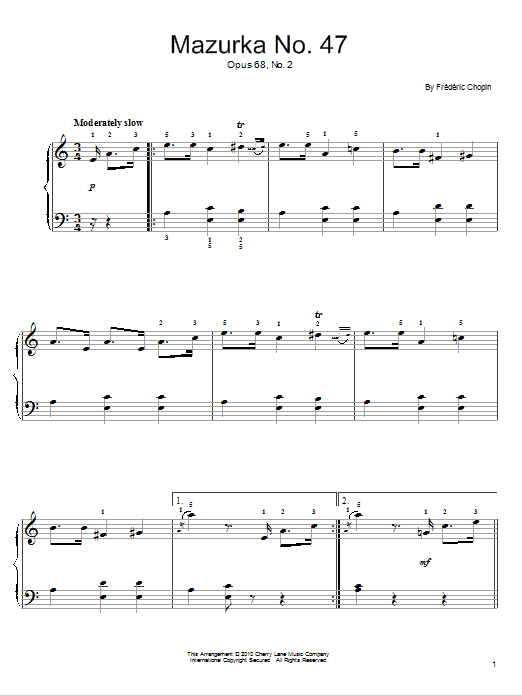 Product picture to: Mazurka In A Minor, Op. 68, No. 2
