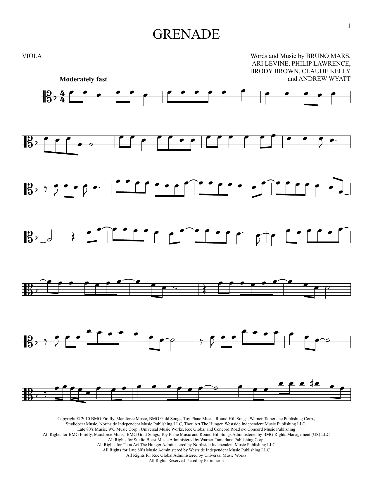 Product gallery: Page 1 of 1 Grenade, Bruno Mars