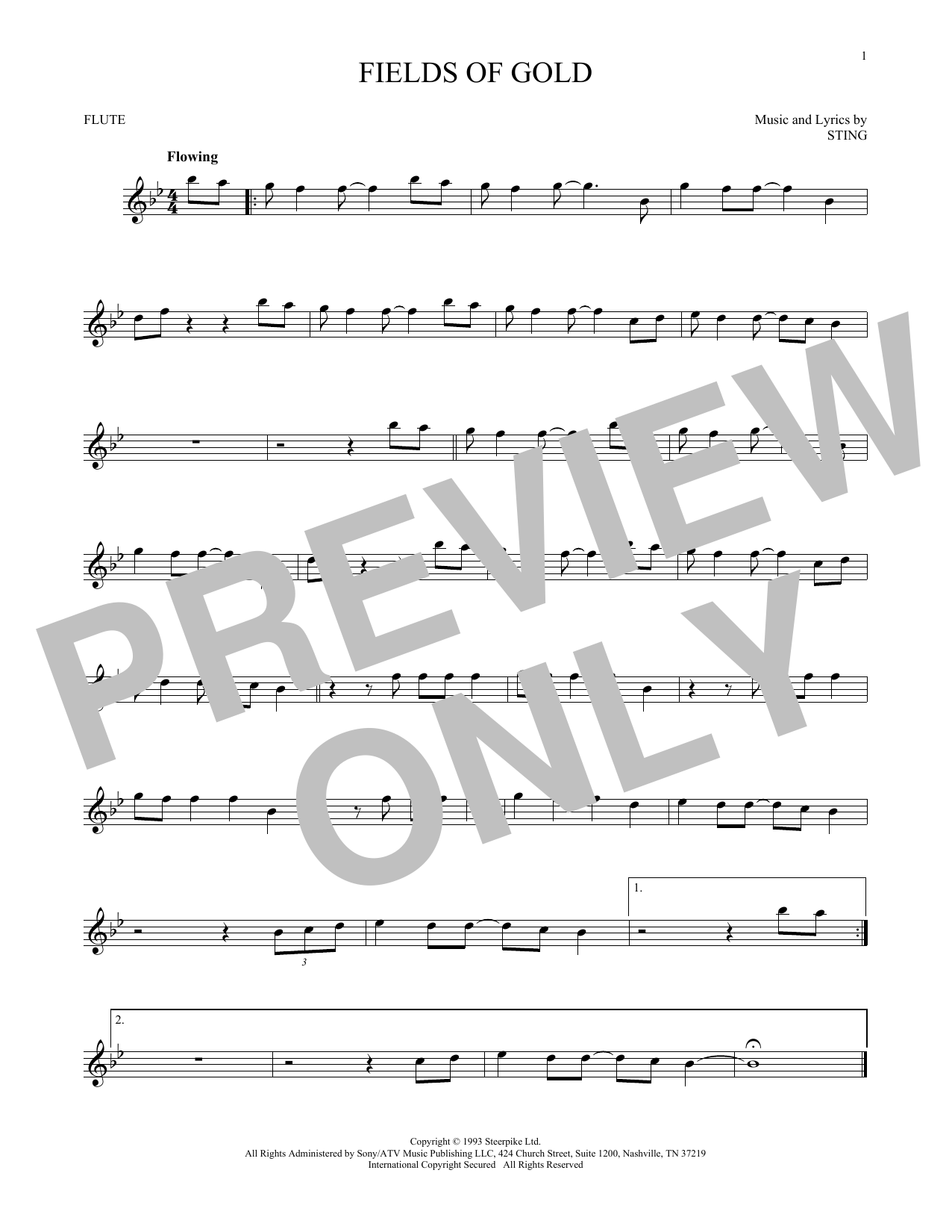 Product gallery: Page 1 of 1 Fields Of Gold, Sting