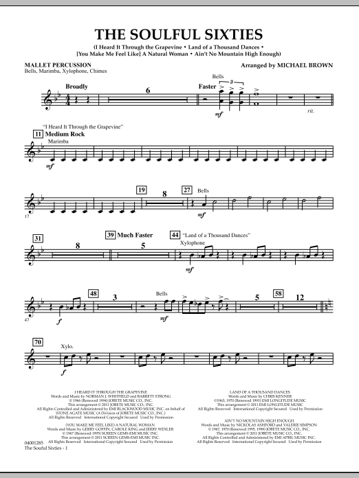 Produktgalerie: Seite 1 von 1 The Soulful Sixties - Mallet Percussion, Michael Brown, Ensemble