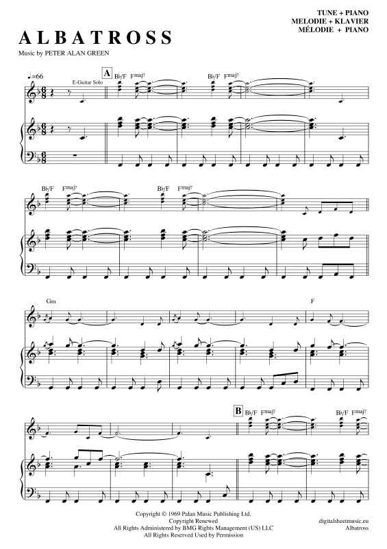 Product gallery: Page 1 of 11 Albatross , Mac, Fleetwood, Piano and Voice