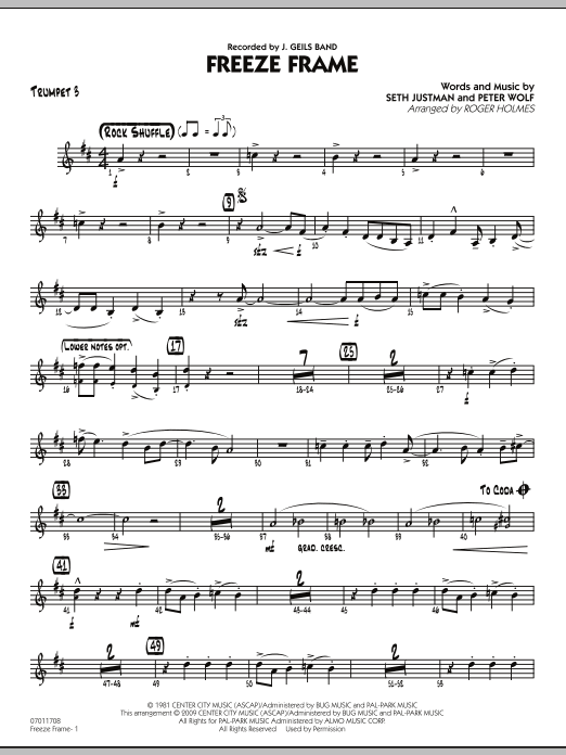Produktgalerie: Seite 1 von 1 Freeze Frame - Trumpet 3, J. Geils Band