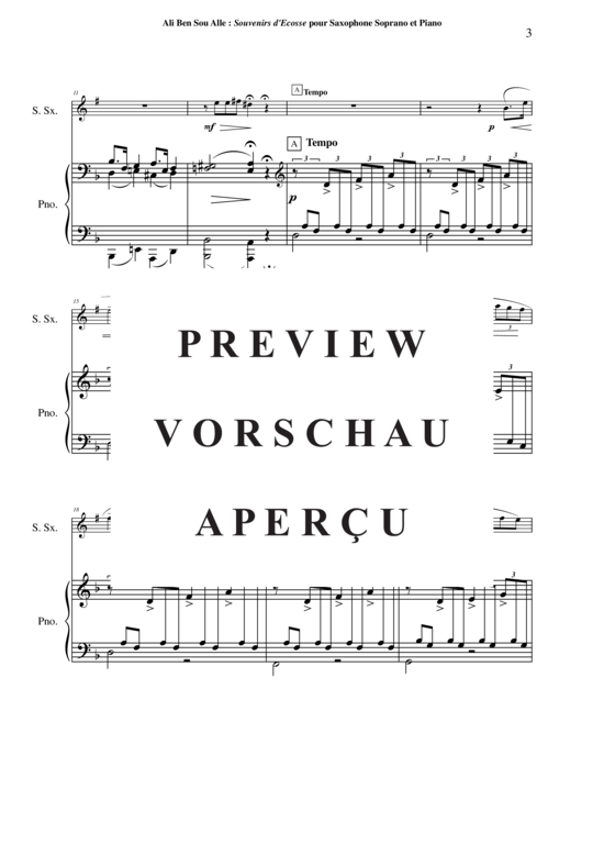 Product gallery: Page 4 of 21 Souvenirs d´Écosse , , (soprano saxophone + piano)