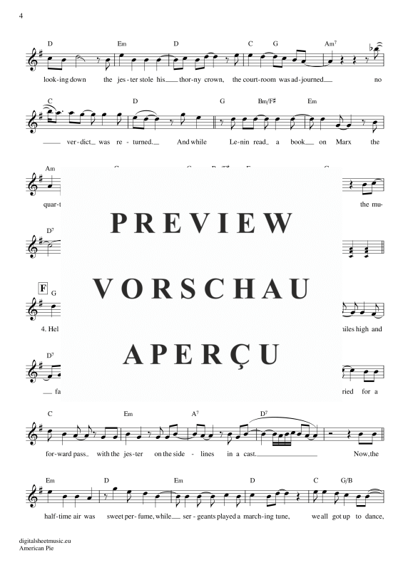 Product gallery: Page 5 of 8 American Pie , Mc Lean, Don, (Keyboard)