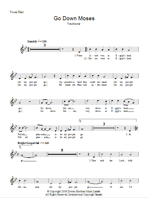 Produktgalerie: Seite 1 von 1 Go Down Moses, African-American Spiritual, Melodieinstrument