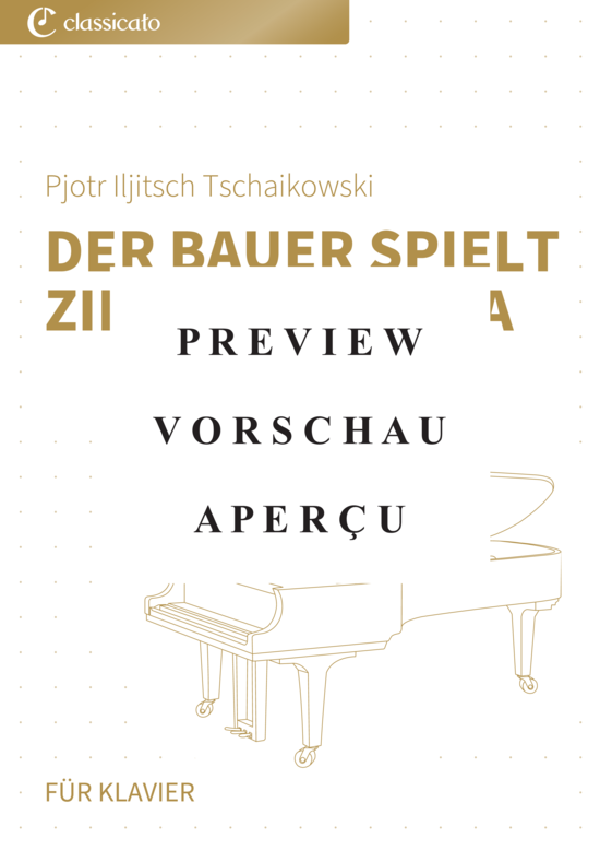 Produktgalerie: Seite 2 von 4 Der Bauer spielt Ziehharmonika - Nr. 12 aus Kinderalbum op. 39 , , Klavier Solo