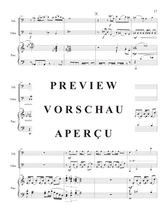 Product gallery: Page 20 of 21 Concertante , , (trombone, tuba and piano)