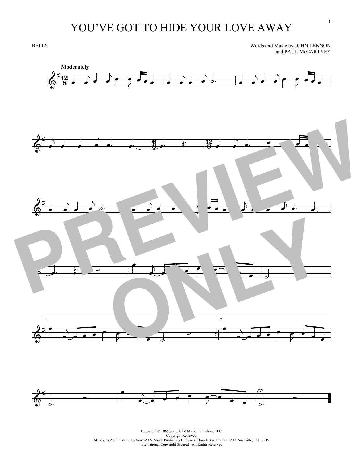 Produktbild zu:  You've Got To Hide Your Love Away - The Beatles